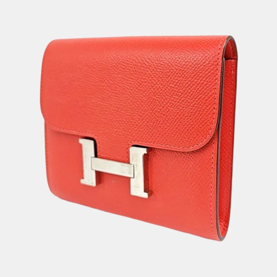HERMES Constance蜜桃粉Epsom牛皮錢包T刻-2