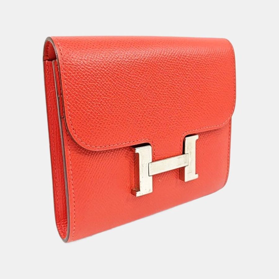 HERMES Constance蜜桃粉Epsom牛皮錢包T刻-3