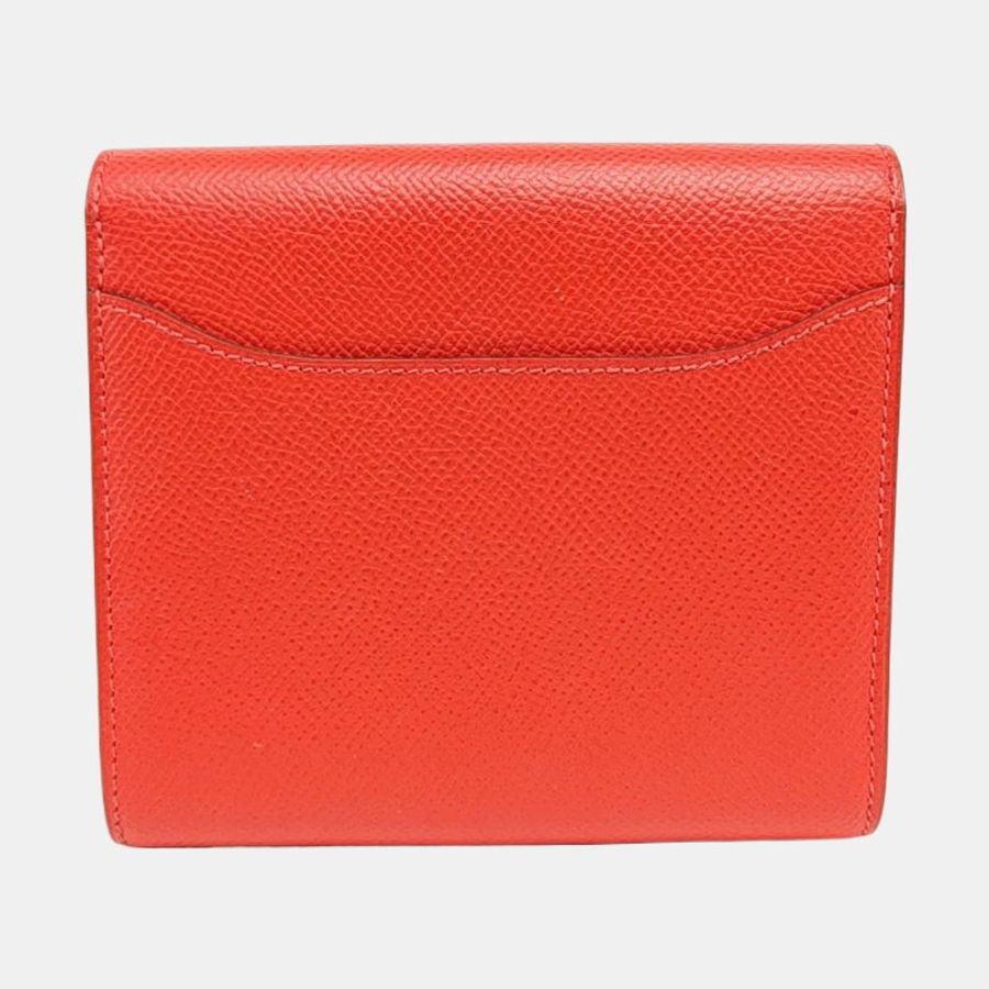 HERMES Constance蜜桃粉Epsom牛皮錢包T刻-4