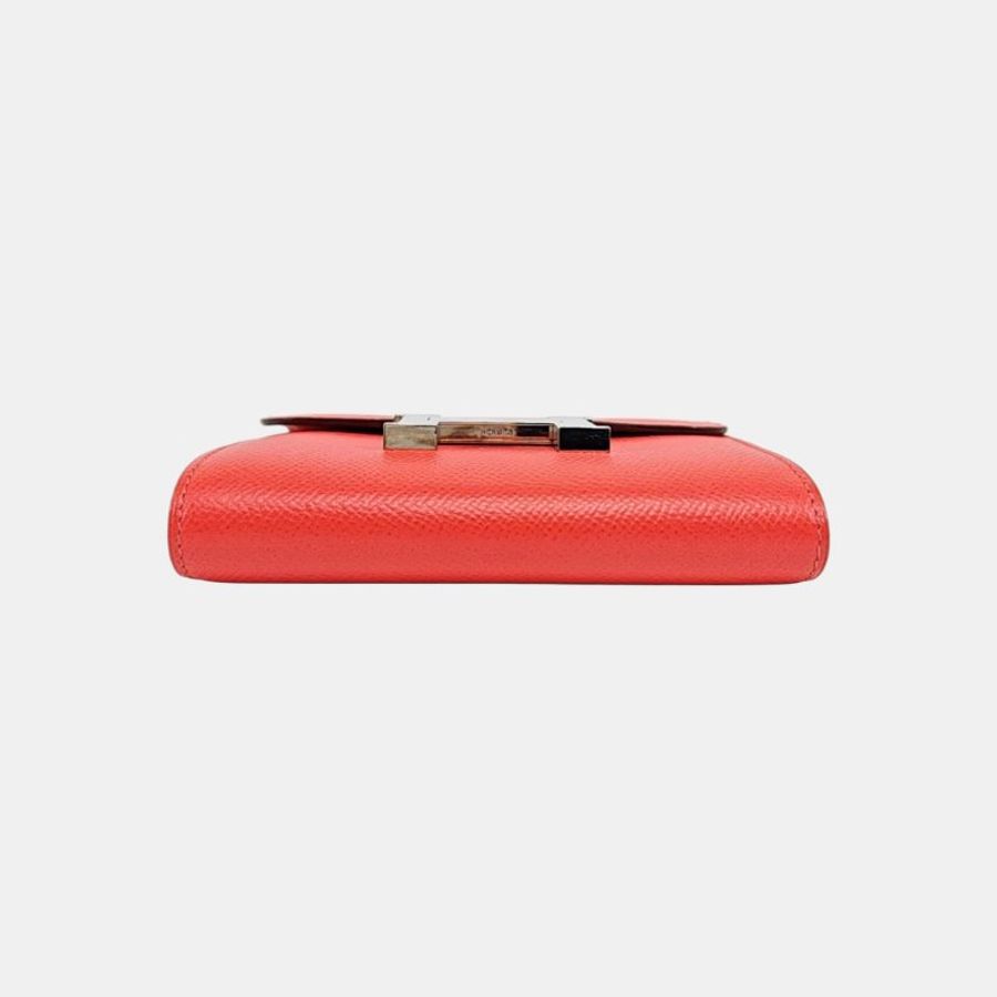 HERMES Constance蜜桃粉Epsom牛皮錢包T刻-5