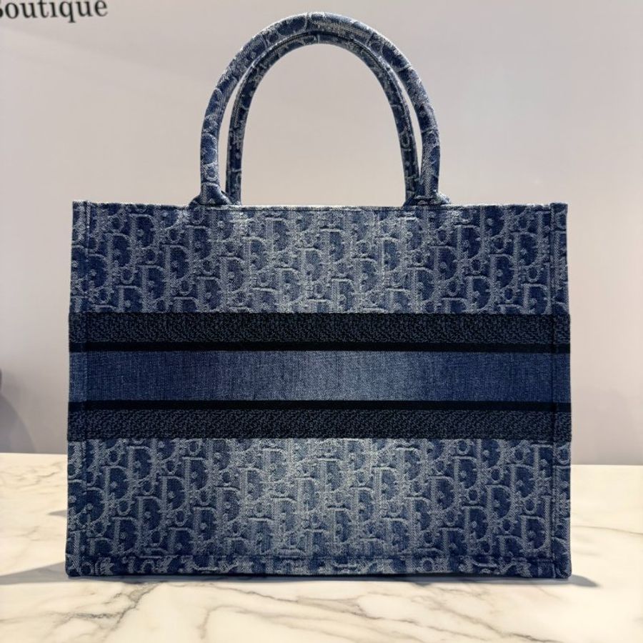 DIOR Book Tote 單寧緹花大號托特包-1