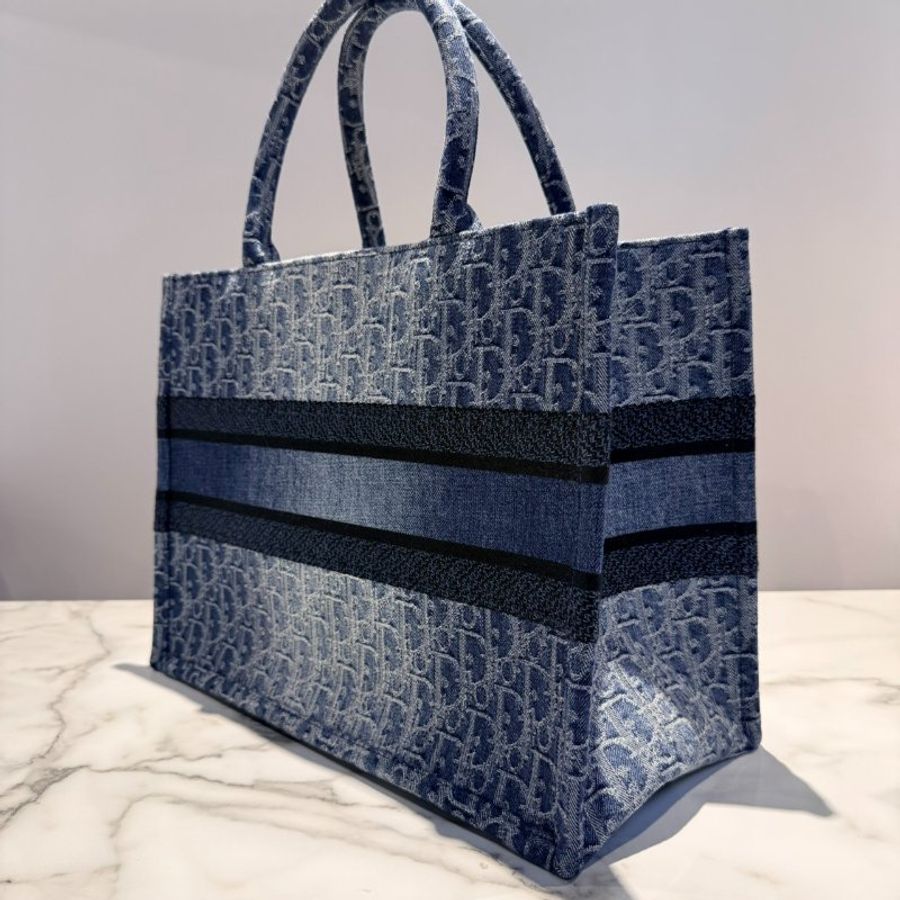 DIOR Book Tote 單寧緹花大號托特包-2