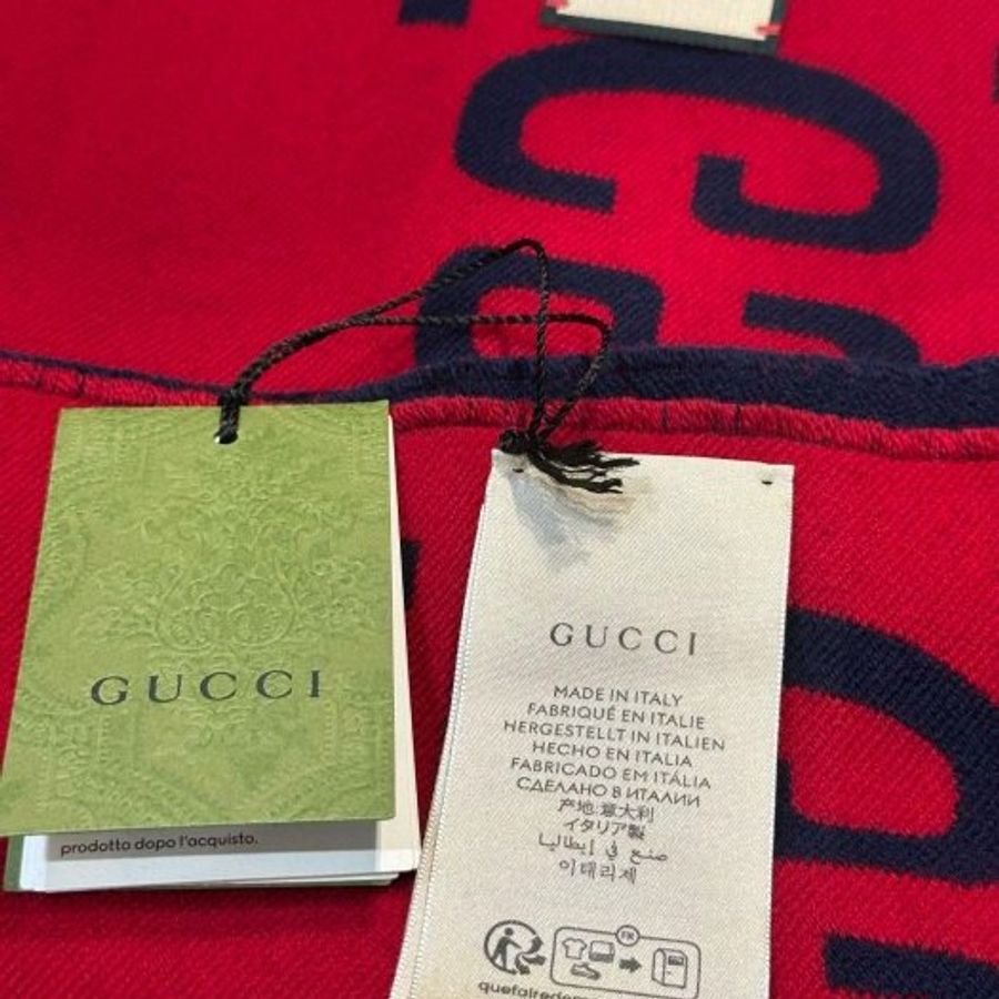 💎Han's house精品服飾💎 GUCCI 古馳 495592 男女均可 圍巾 披肩 190x35cm-8