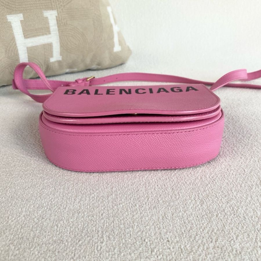 Balenciaga Day馬鞍包 粉色牛皮斜背包-4