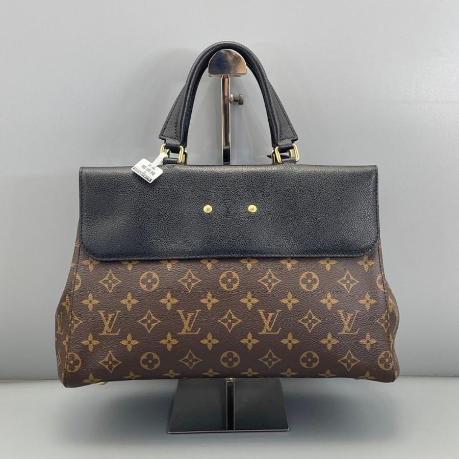 Louis Vuitton 維納斯老花拼黑 手提包肩背包-1
