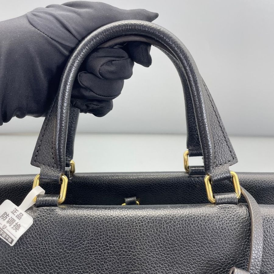 Louis Vuitton 維納斯老花拼黑 手提包肩背包-4