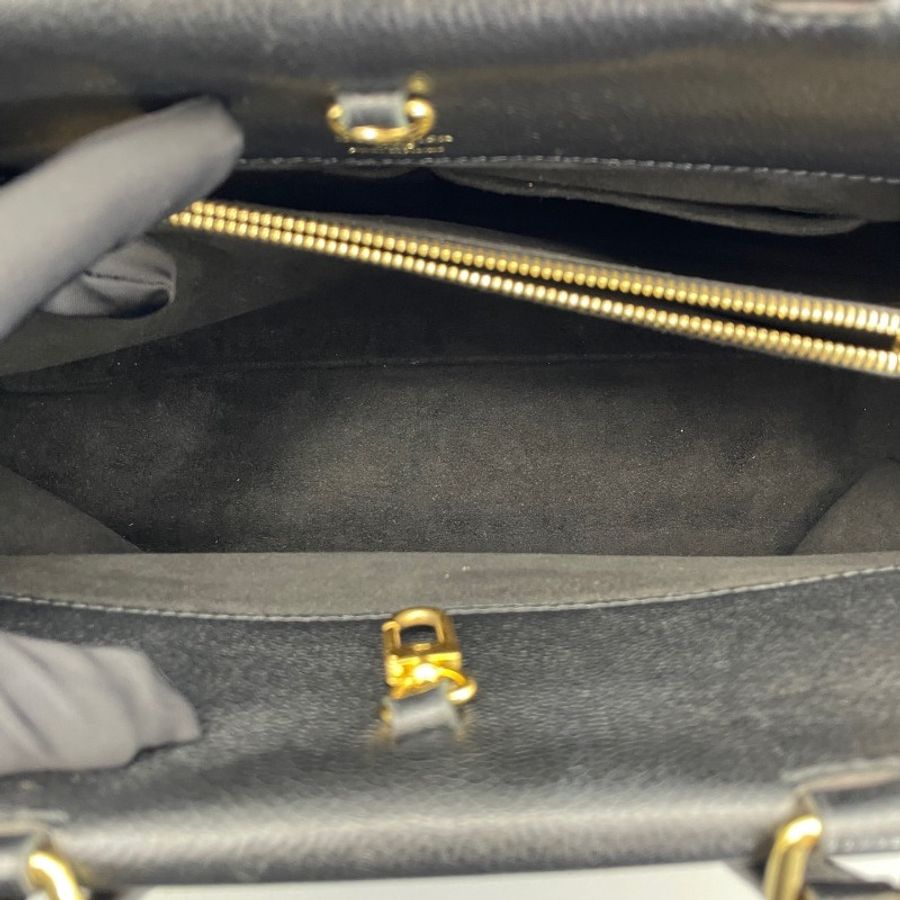 Louis Vuitton 維納斯老花拼黑 手提包肩背包-7