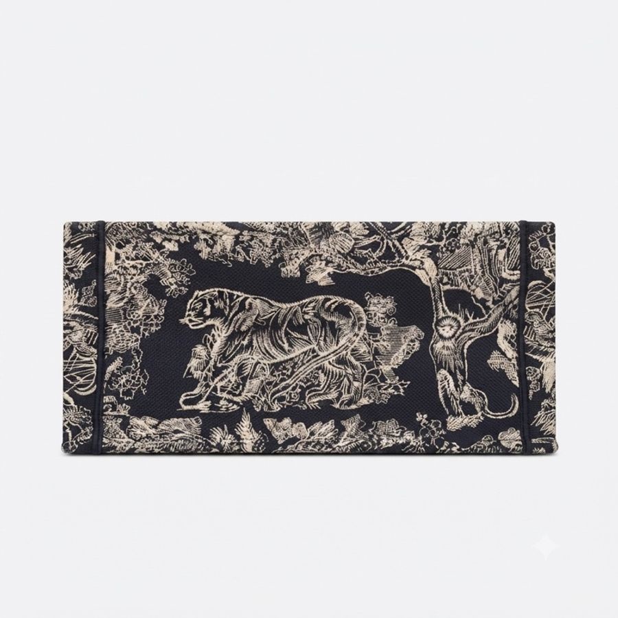 🔥DIOR/ 迪奧 BookTote 動物園 托特包 中號 深藍色 22年編碼 成色很新 尺寸:36*27.5*16.5-4