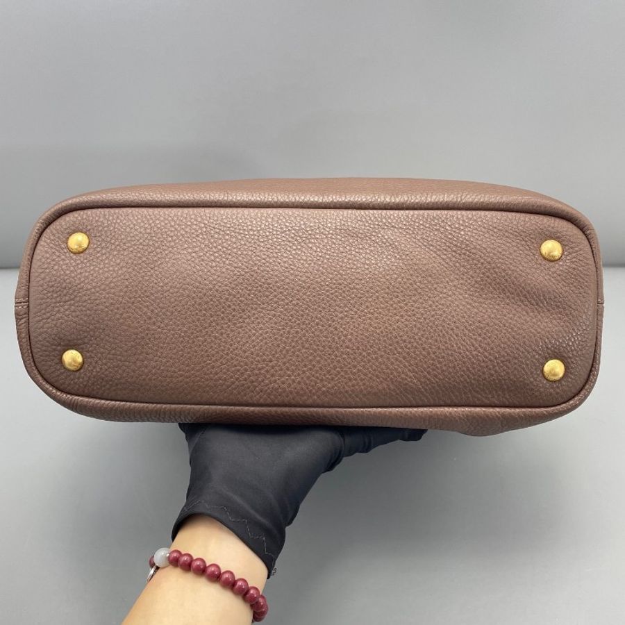 Prada 手提包托特包棕色肩背包-3