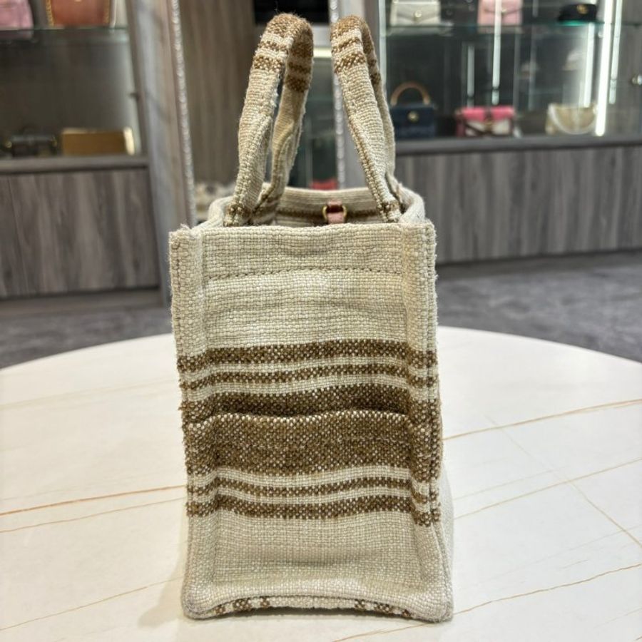 *SHIHNA名牌精品* CELINE CABAS THAIS 咖色條紋托特包-2