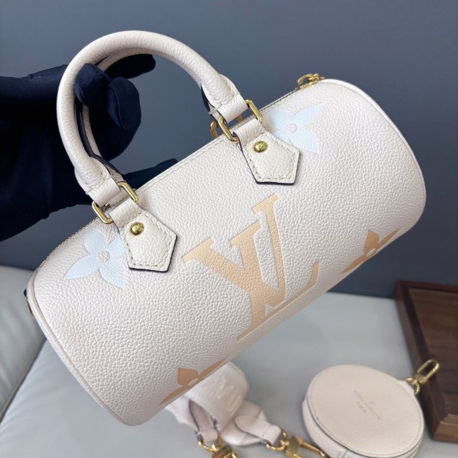 芯片款 路易威登/Louis Vuitton 芭比龍BB 全皮圓桶包-5