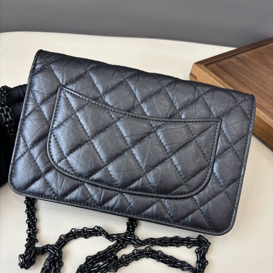 近新品 香奈兒/Chanel 2.55WOC So black全黑鏈條包 芯片款-1