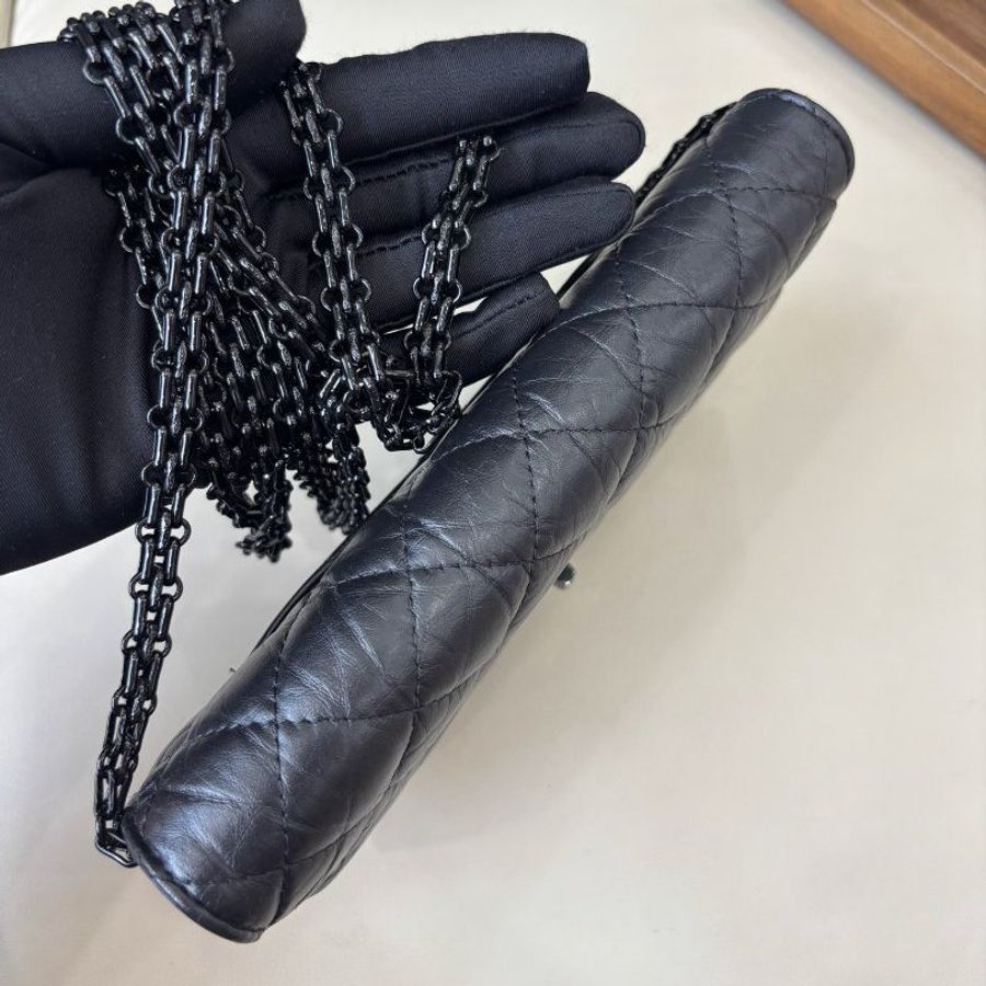 近新品 香奈兒/Chanel 2.55WOC So black全黑鏈條包 芯片款-3
