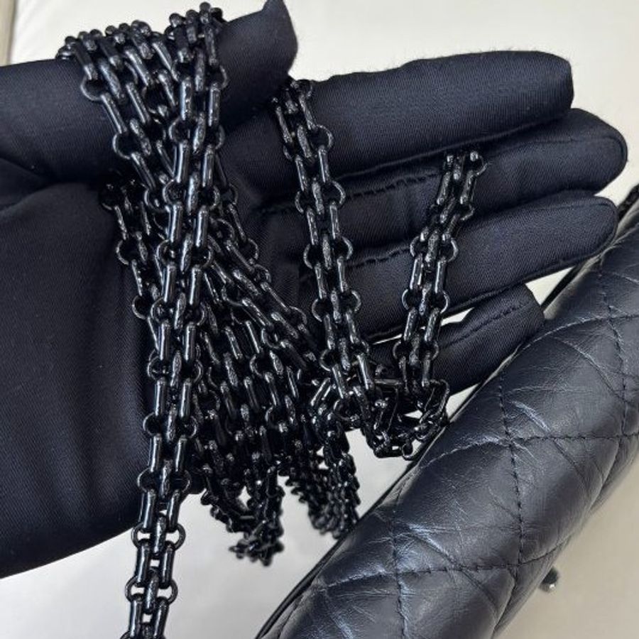 近新品 香奈兒/Chanel 2.55WOC So black全黑鏈條包 芯片款-10