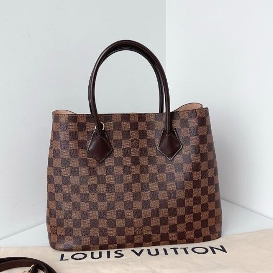 路易威登/Louis Vuitton Kensington肯辛頓 棕棋盤格手提包-1