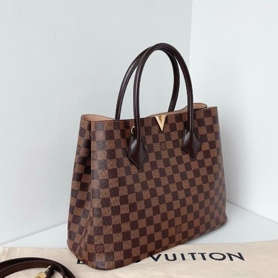 路易威登/Louis Vuitton Kensington肯辛頓 棕棋盤格手提包-2