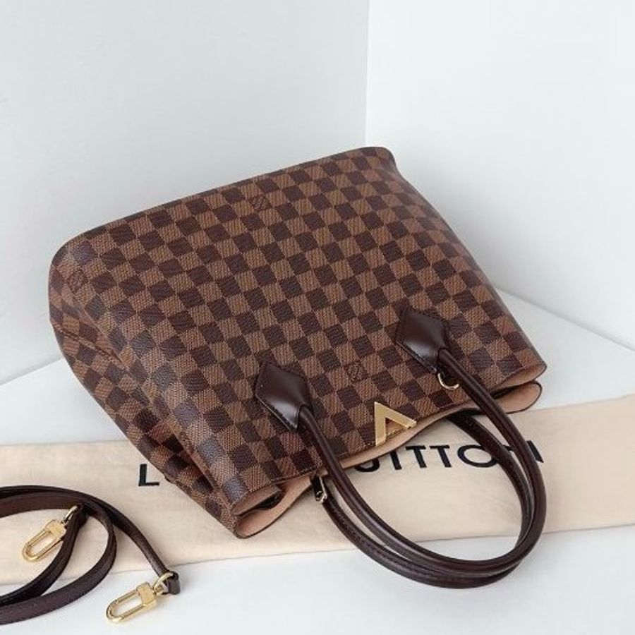 路易威登/Louis Vuitton Kensington肯辛頓 棕棋盤格手提包-4