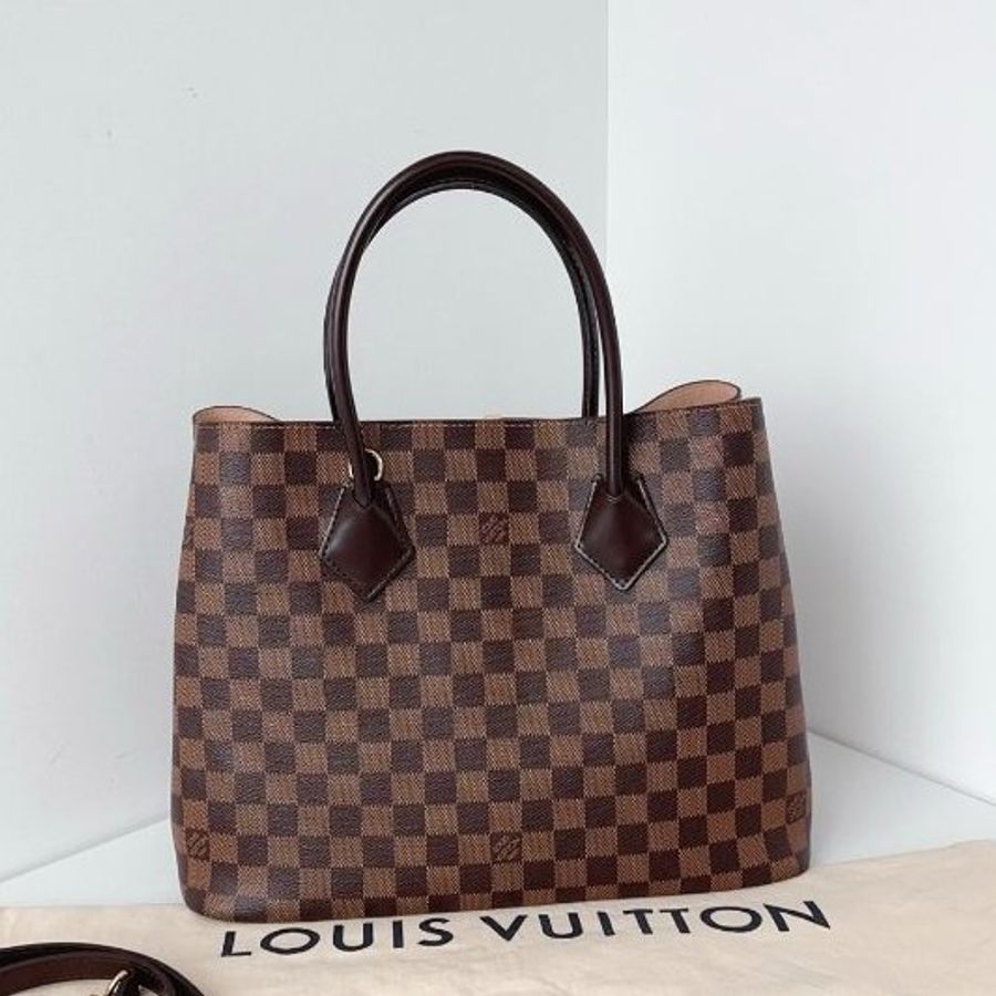 路易威登/Louis Vuitton Kensington肯辛頓 棕棋盤格手提包-7