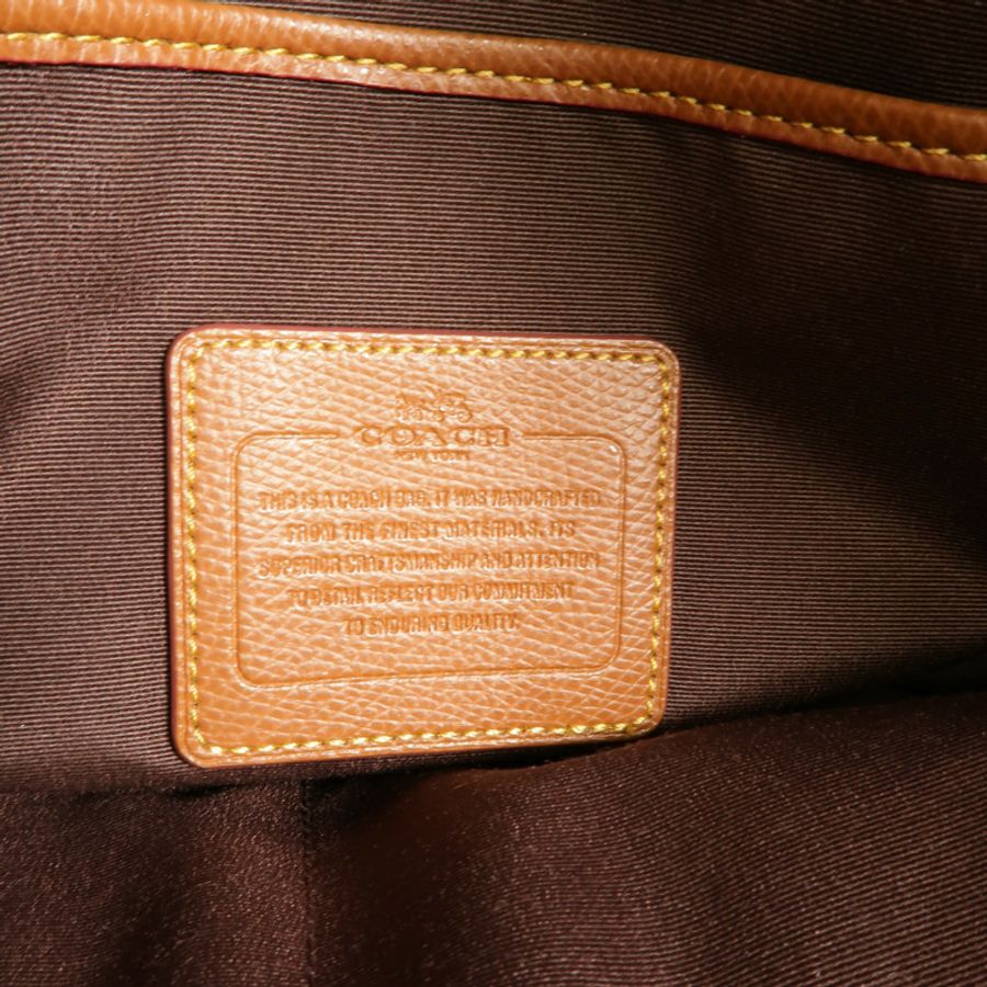COACH 塗層帆布2Way Shoulder手挽肩背兩用袋-9