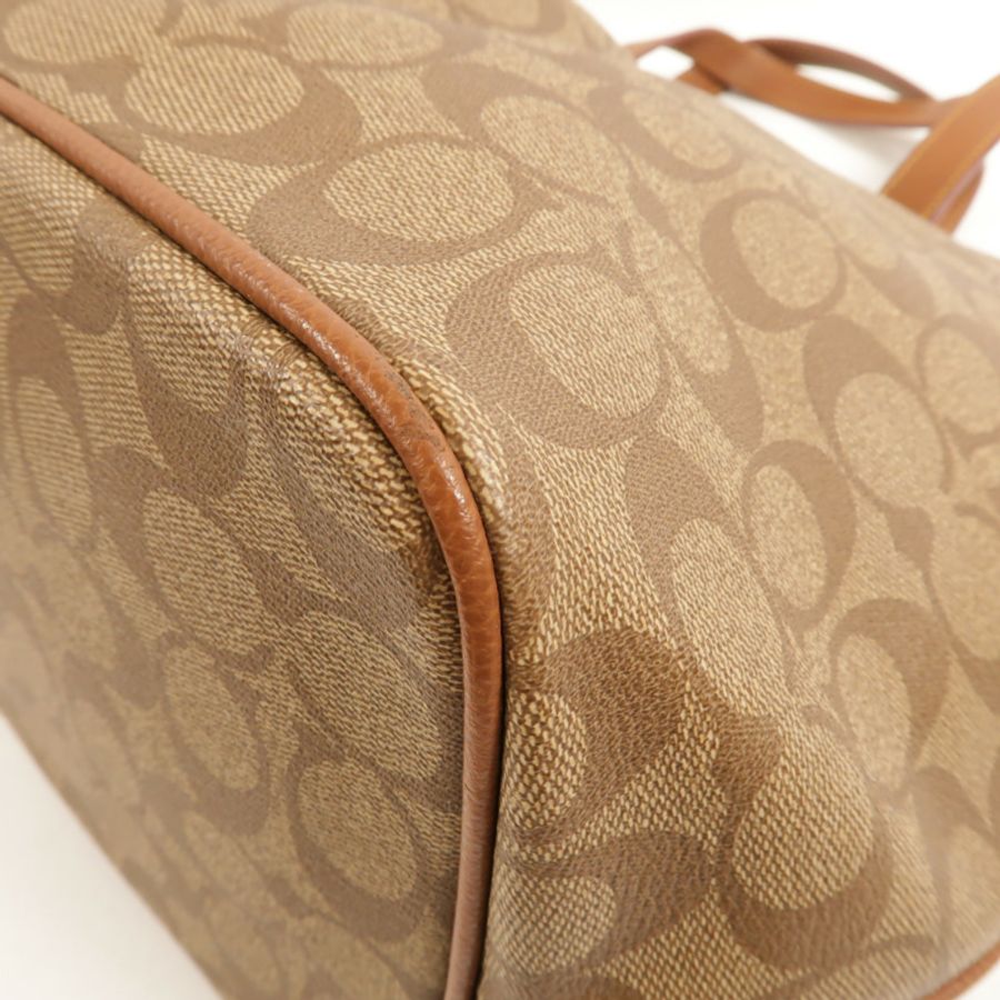 COACH 塗層帆布2Way Shoulder手挽肩背兩用袋-12