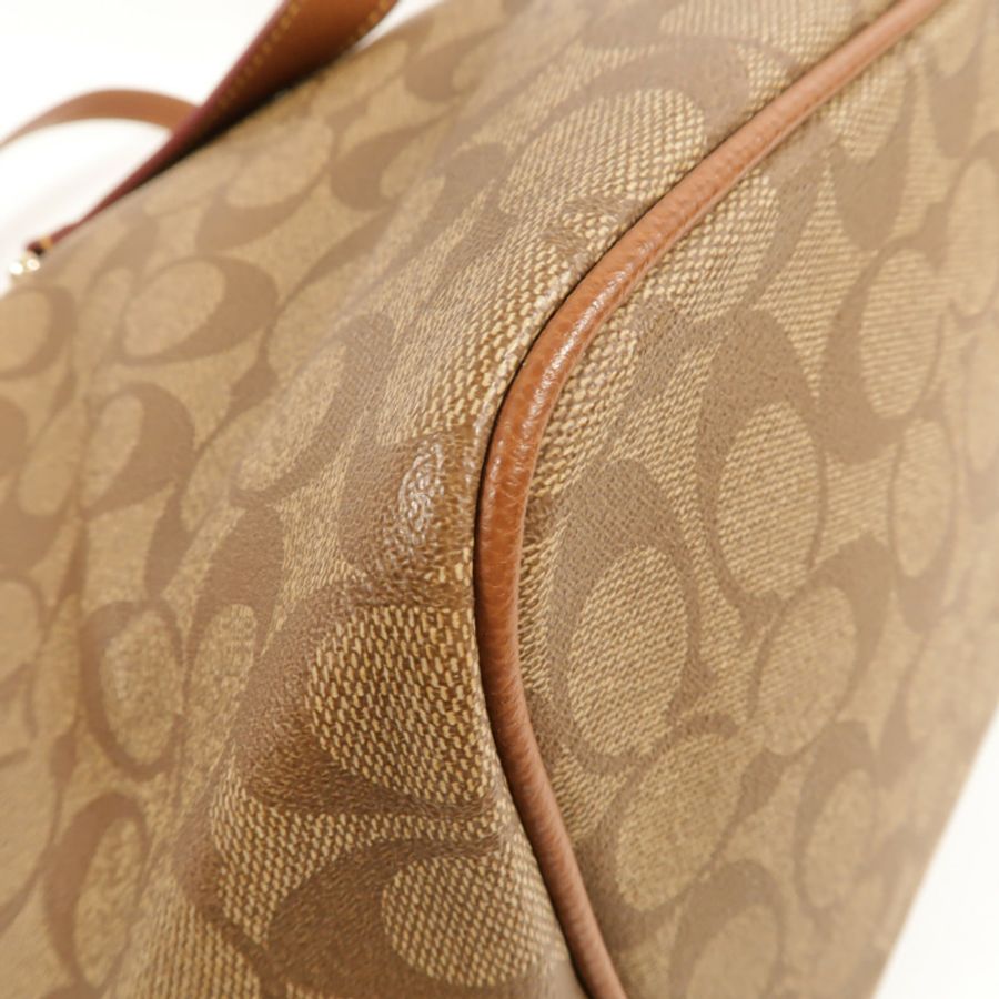 COACH 塗層帆布2Way Shoulder手挽肩背兩用袋-13