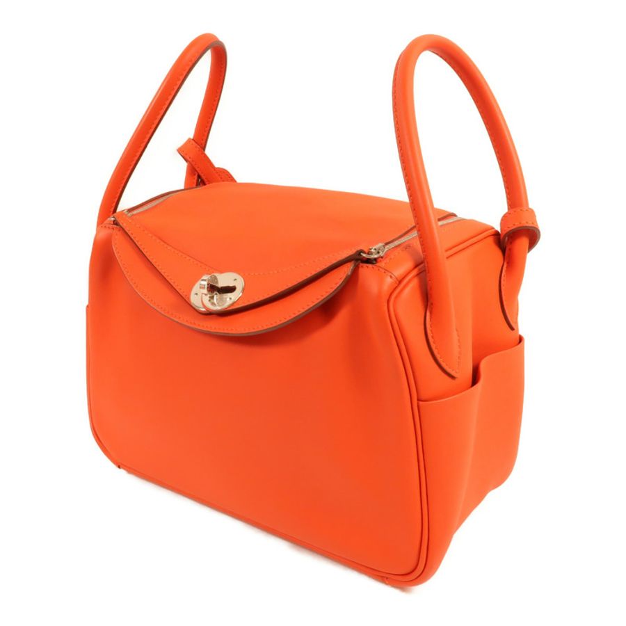 HERMES Swift皮革Lindy 26手挽肩背兩用袋Red-2