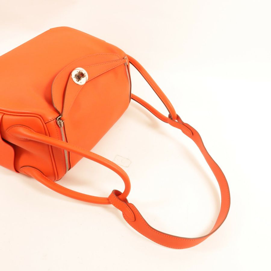 HERMES Swift皮革Lindy 26手挽肩背兩用袋Red-5