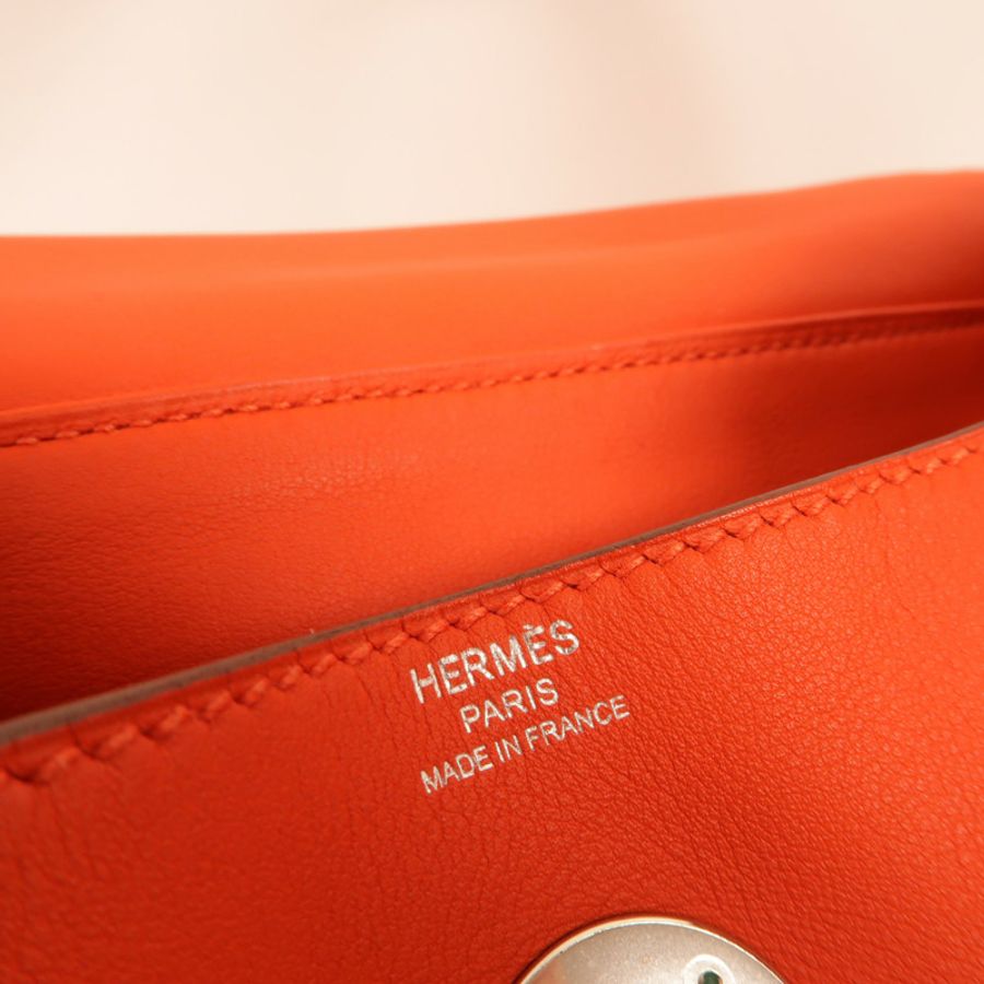 HERMES Swift皮革Lindy 26手挽肩背兩用袋Red-6