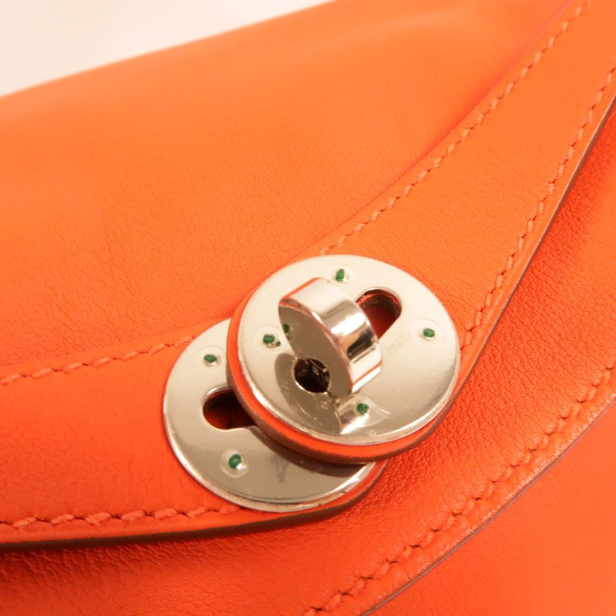 HERMES Swift皮革Lindy 26手挽肩背兩用袋Red-7