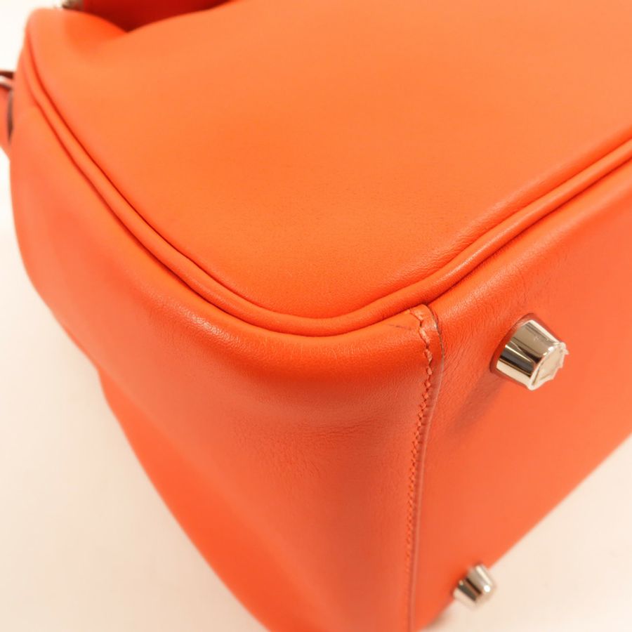 HERMES Swift皮革Lindy 26手挽肩背兩用袋Red-10