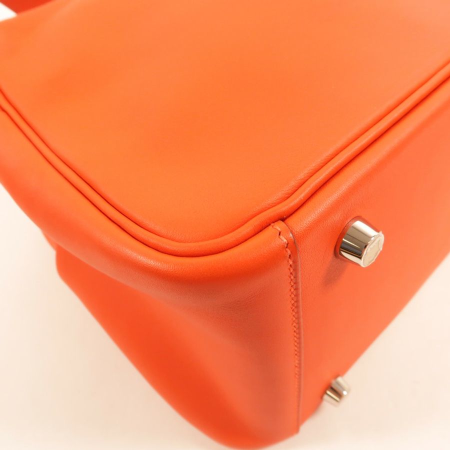 HERMES Swift皮革Lindy 26手挽肩背兩用袋Red-11
