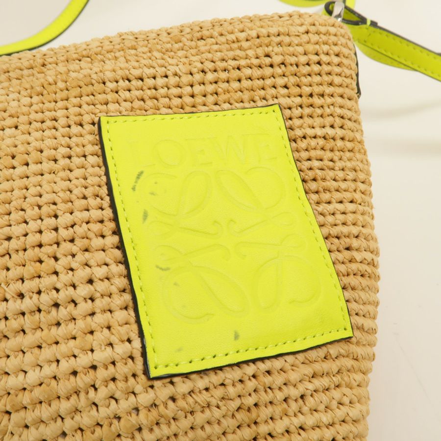 LOEWE Raffia Slit Pochette肩背袋-13
