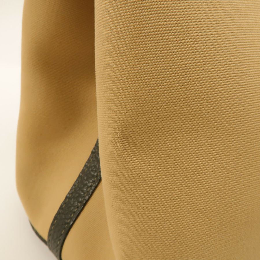 HERMES Toile/Negonda皮革Garden Party PM手挽袋Trench/Vert Fonce-11