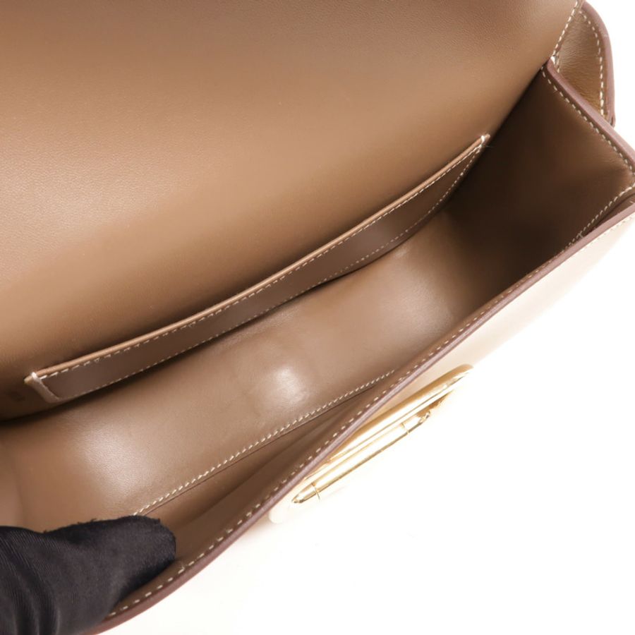 HERMES Swift皮革Della Cavalleria Elan肩背袋Etoupe-4