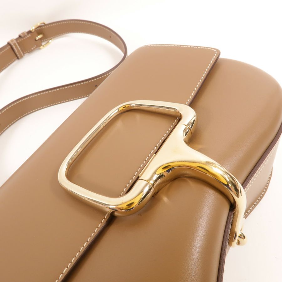 HERMES Swift皮革Della Cavalleria Elan肩背袋Etoupe-6