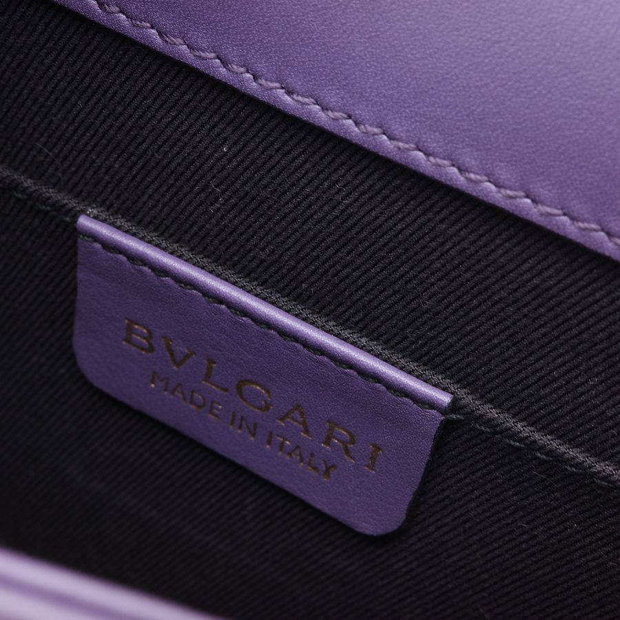 Bvlgari Serpenti Forever 紫羅蘭 小牛皮 青金石鑲嵌 蛇頭 肩背包 斜背包-18