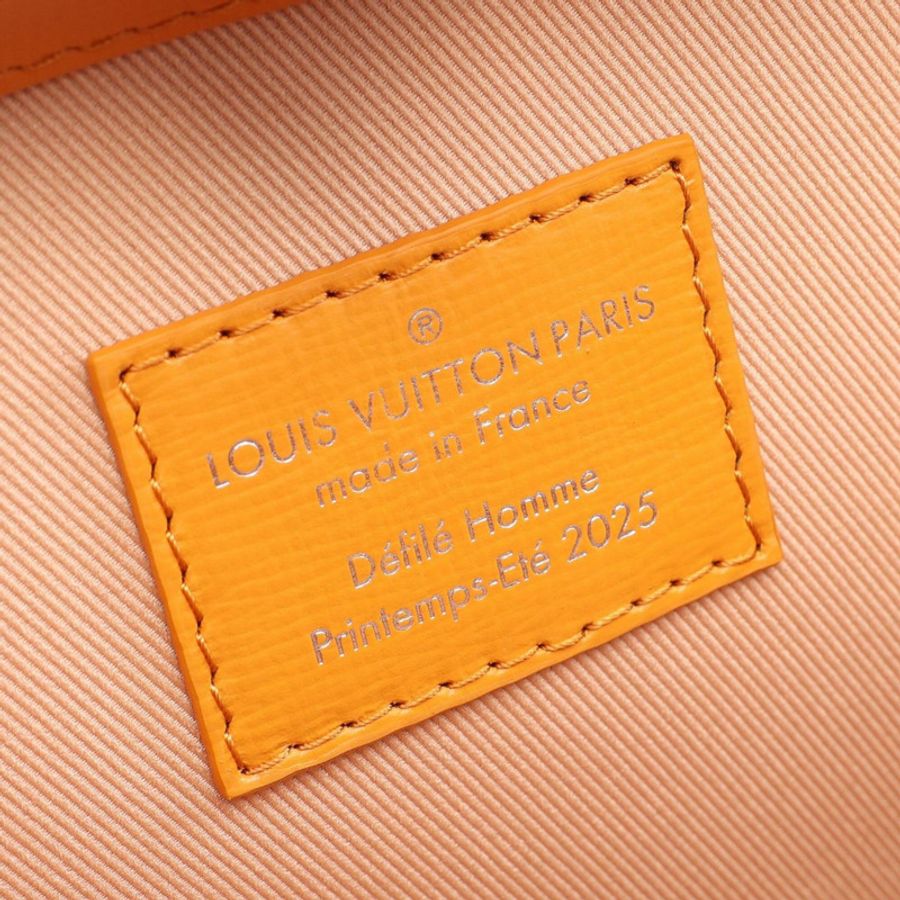 路易威登 LOUIS VUITTON 購物手拿包 藏紅花色 單肩包 手提包 皮革 女士 橙色/藍色 M13984-3