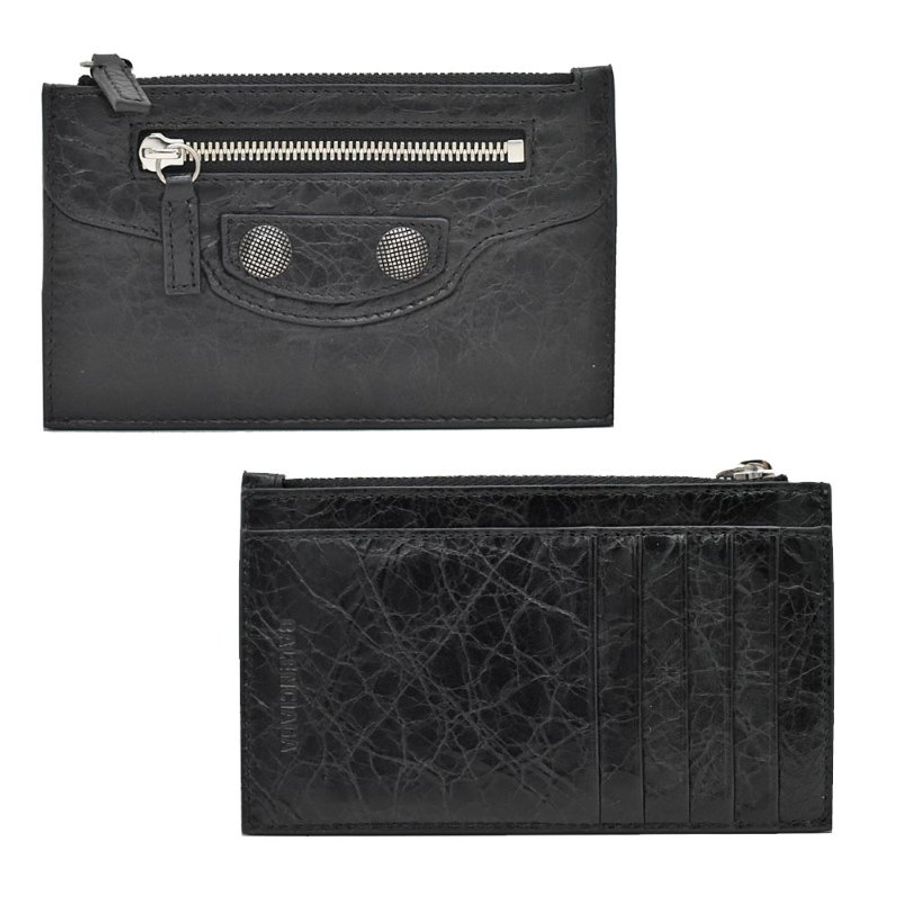 【門市全新現貨】BALENCIAGA巴黎世家 Le Cagole 經典鉚釘皮革零錢包 卡夾(附原廠紙盒、防塵袋)-1