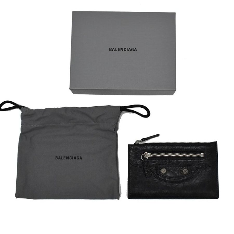 【門市全新現貨】BALENCIAGA巴黎世家 Le Cagole 經典鉚釘皮革零錢包 卡夾(附原廠紙盒、防塵袋)-3