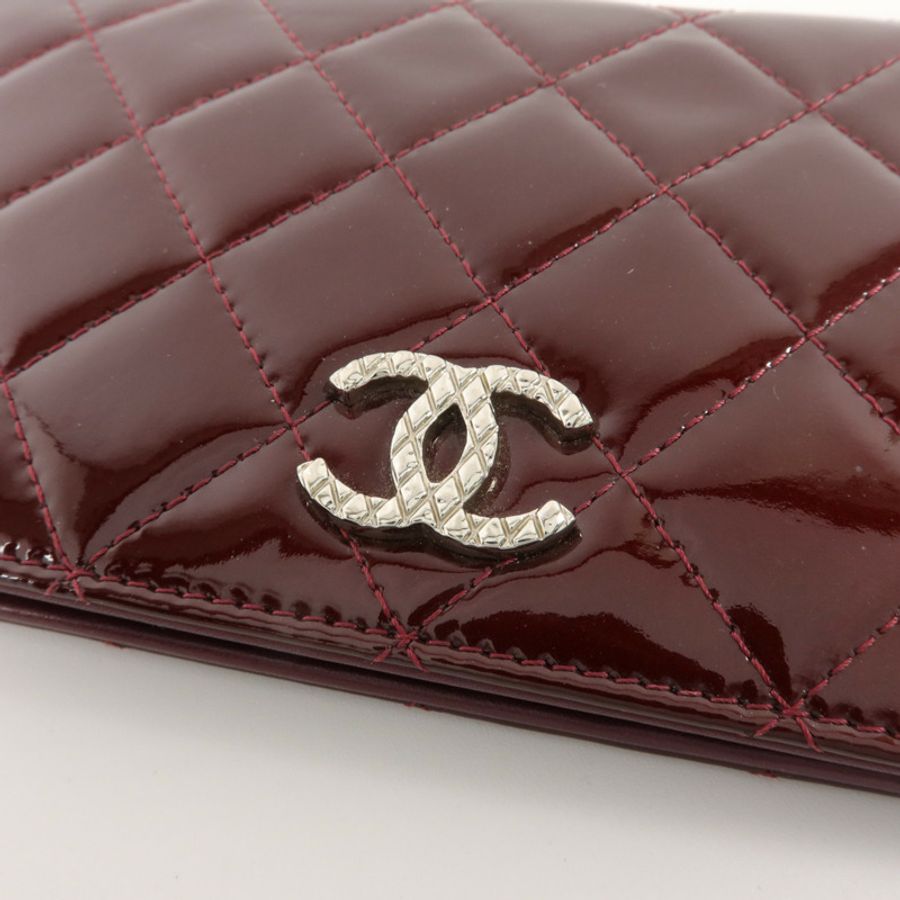 CHANEL 漆皮皮革Long Wallet長錢包-11