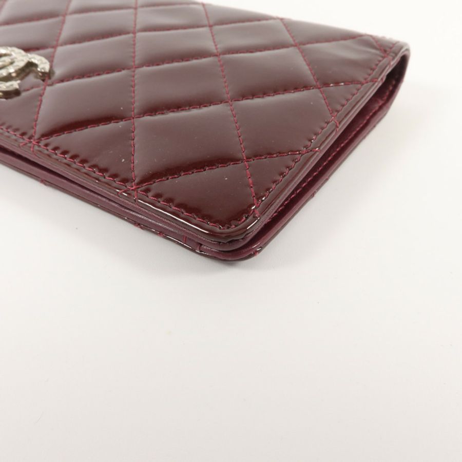 CHANEL 漆皮皮革Long Wallet長錢包-12