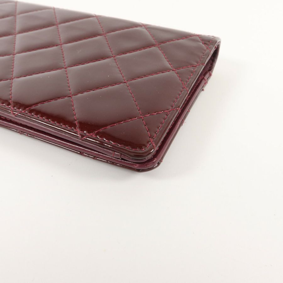 CHANEL 漆皮皮革Long Wallet長錢包-14