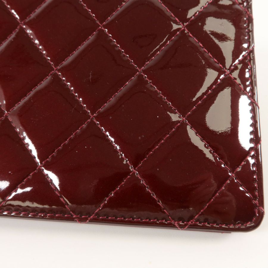 CHANEL 漆皮皮革Long Wallet長錢包-16