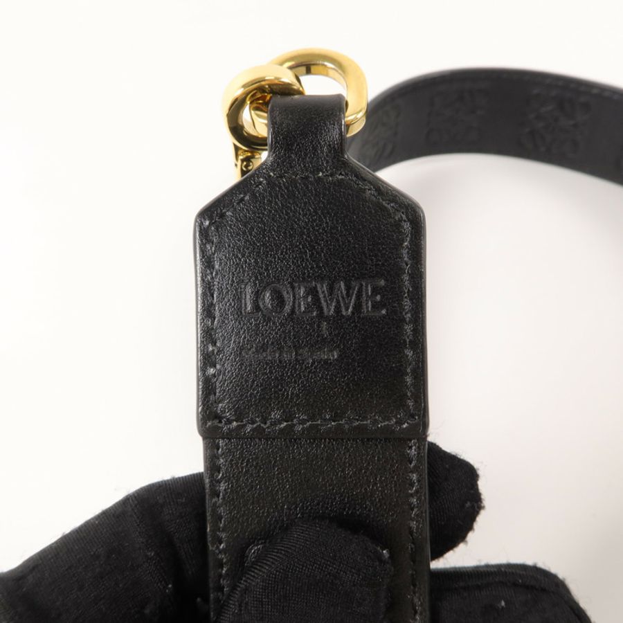 LOEWE 牛皮皮革Anagram Strap肩帶-5