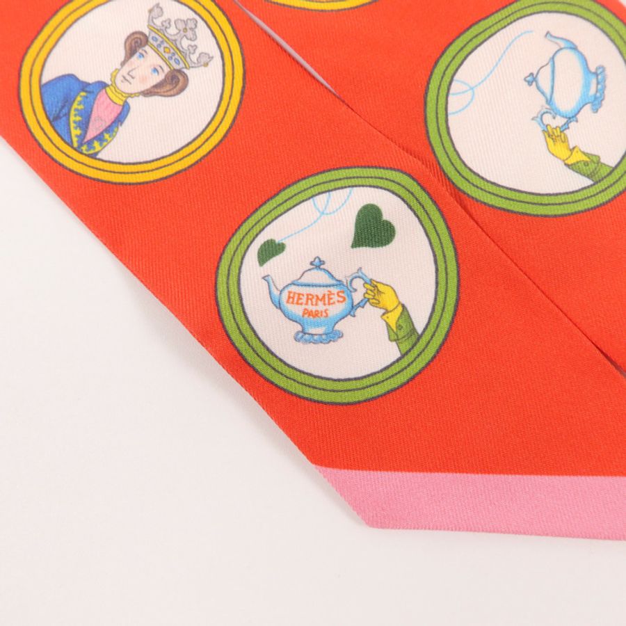 HERMES 絲質Twilly絲巾-4