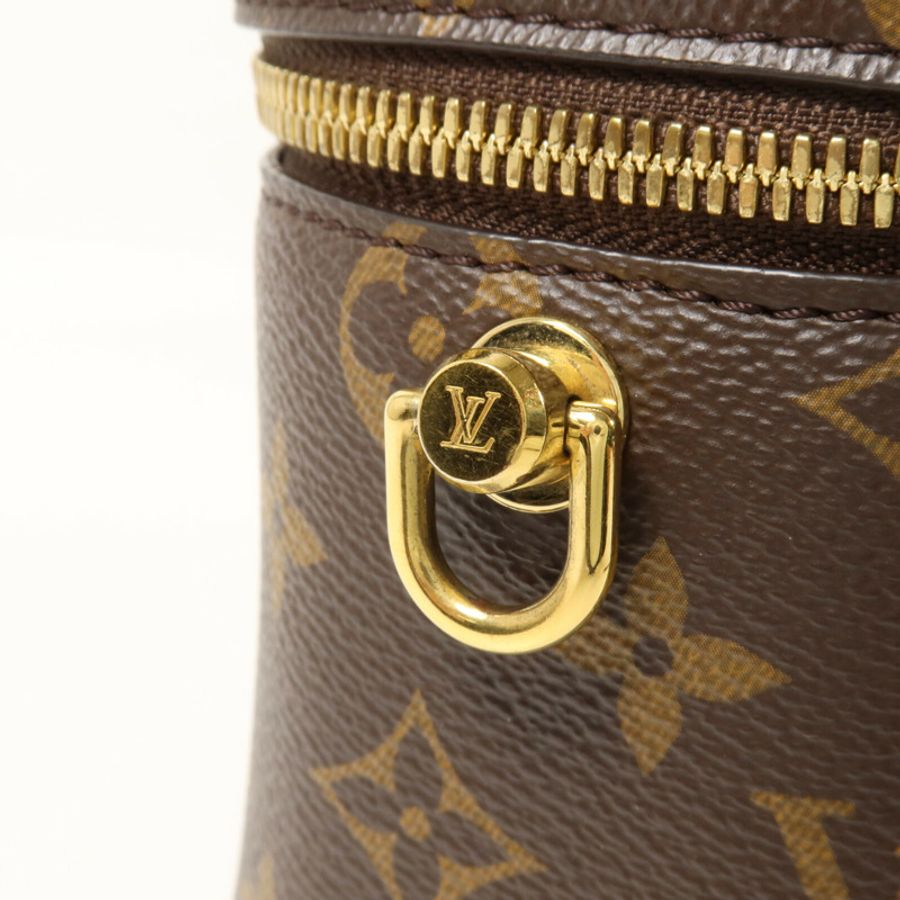 LOUIS VUITTON Monogram Reverse Vanity PM鏈帶手挽肩背兩用袋棕色-8