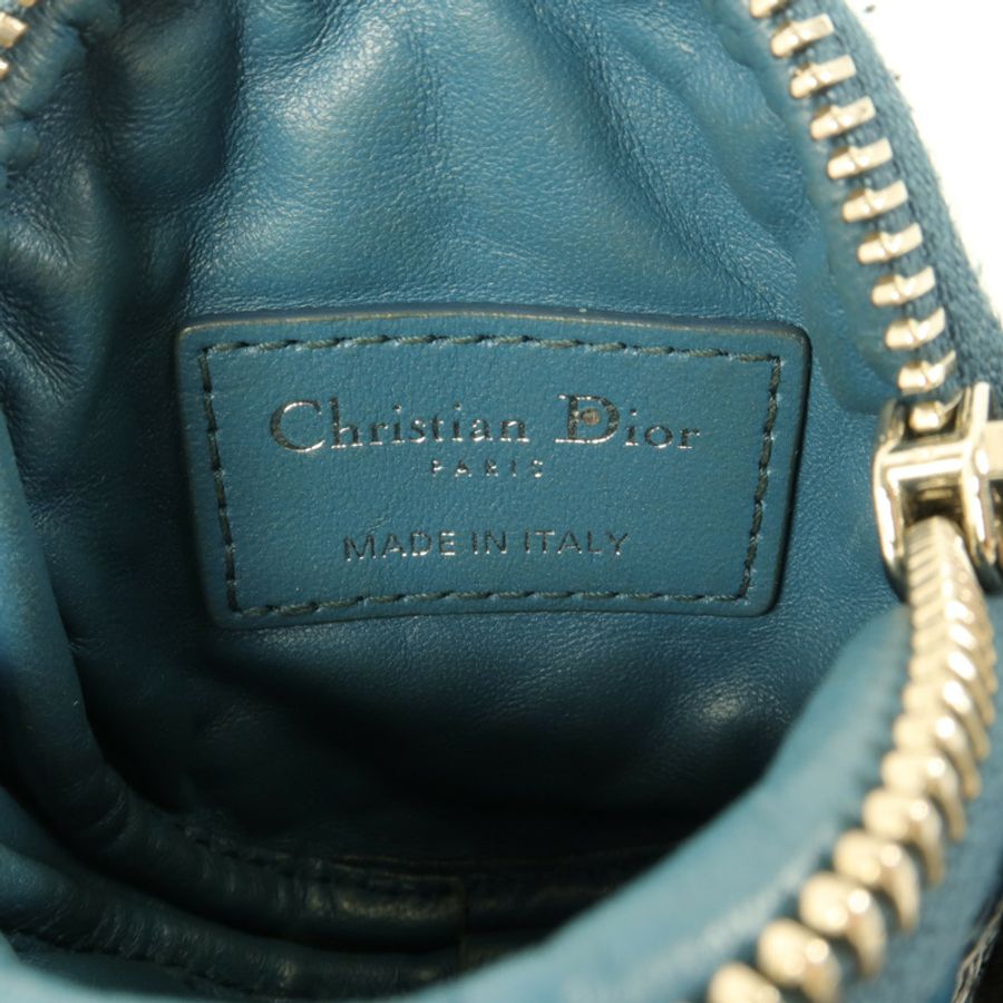 Dior 牛皮皮革Caro Round Coin Purse零錢包-5