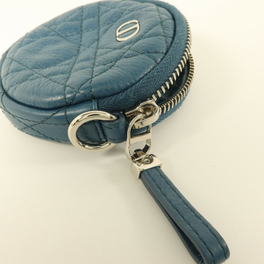 Dior 牛皮皮革Caro Round Coin Purse零錢包-8