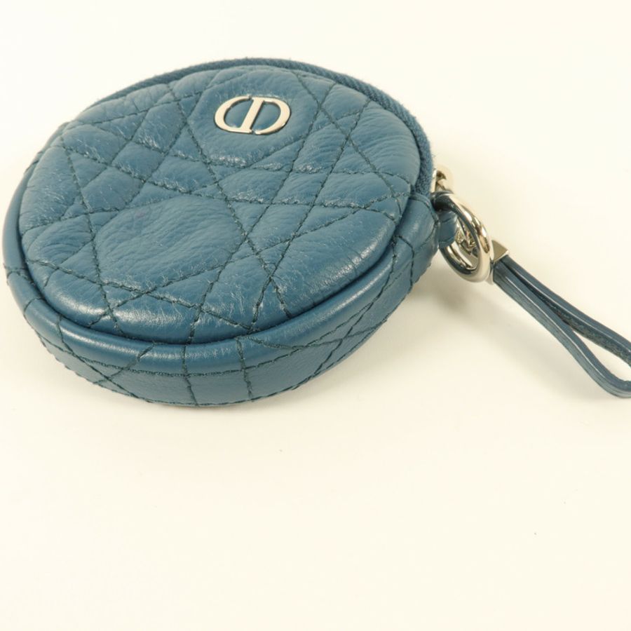 Dior 牛皮皮革Caro Round Coin Purse零錢包-9