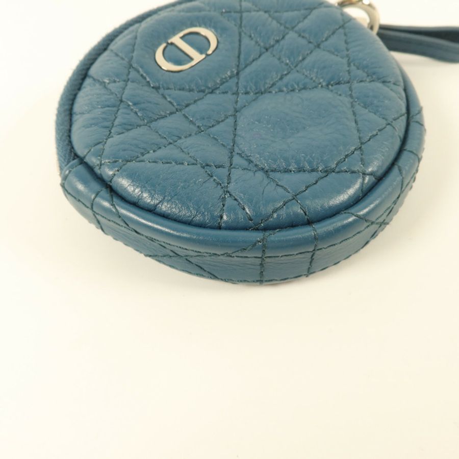 Dior 牛皮皮革Caro Round Coin Purse零錢包-10